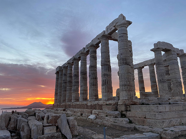 Sunset at Poseidon's Temple