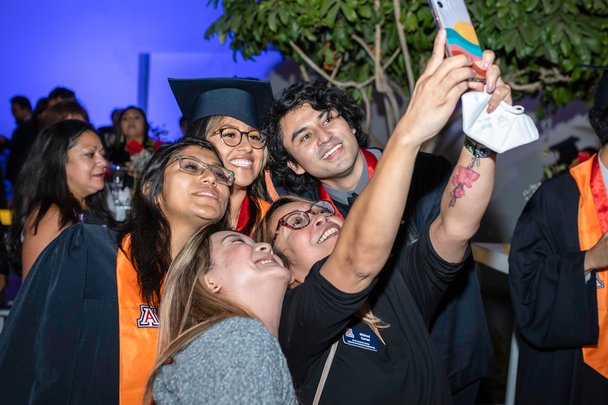 UPC-UArizona students at the May 26 Graduation Ceremony in Lima, Peru taking a selfie