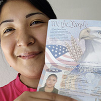 Woman with Passport