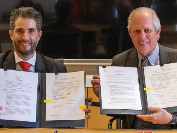 University of Arizona President Robert C. Robbins and Raúl Caraballo Guevara Chief Academic Officer at UVM, Mexico
