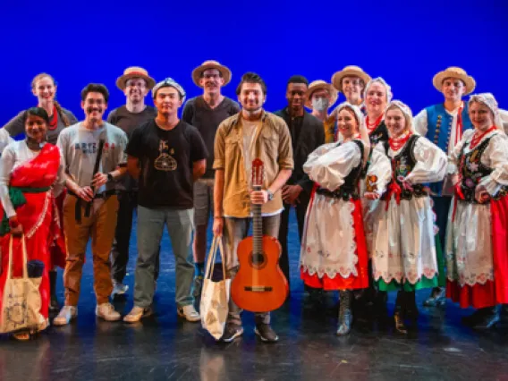 Participants of this year's International Talent Show on stage