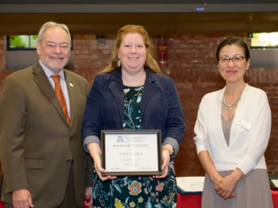 Erin Chadd accepts award