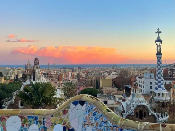 A skyline at Park Güell