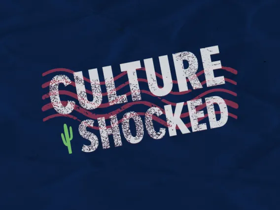 White text on a blue background reading 'Culture Shocked'