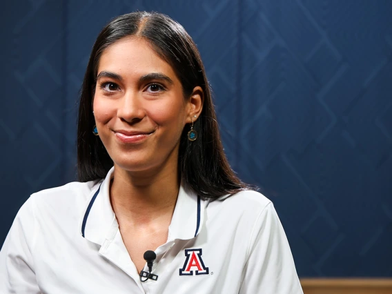 U of A student Diana smiles at the camera 