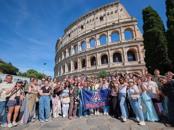 College of Information Science and other University of Arizona Summer 2024 study abroad students on a field trip to Rome. 