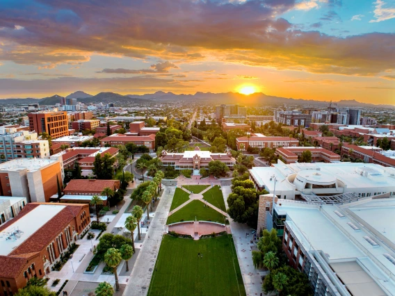 Arial view of the University of Arizona campus