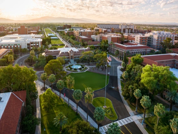 University of Arizona campus at dusk