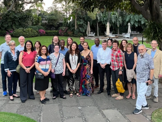 Dean Iman Hakim and Dr. Gabriela Valdez with the delegation from the US Association of Schools and Programs of Public Health (ASPPH) at the conference in Mexico.