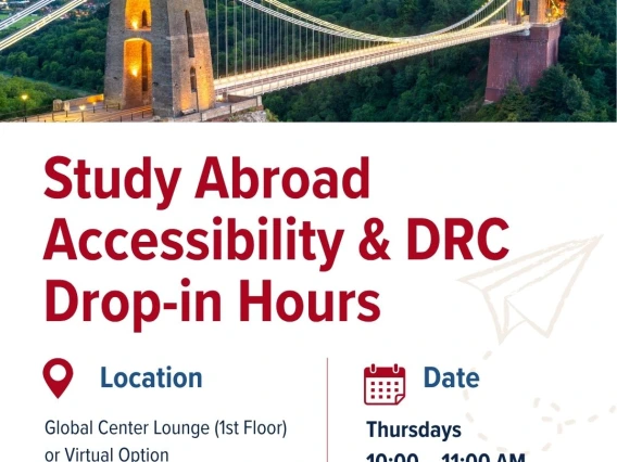 Study Abroad Accessibility & DRC Drop-In Hours