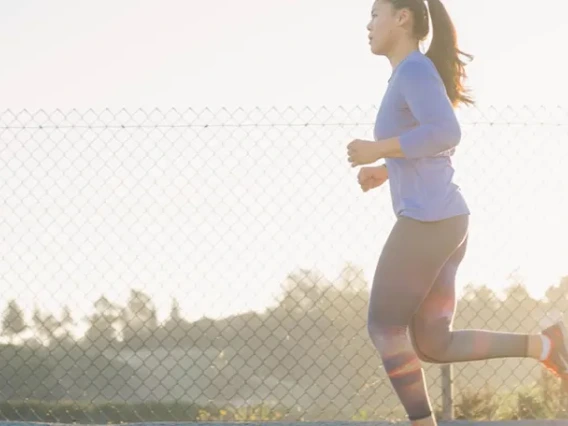 Woman jogging outside
