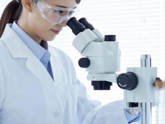 Student in a lab