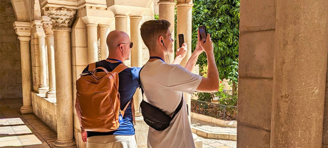 UArizona men's basketball team on their summer tour.