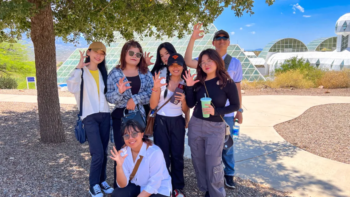 Study Arizona students at Biosphere 2