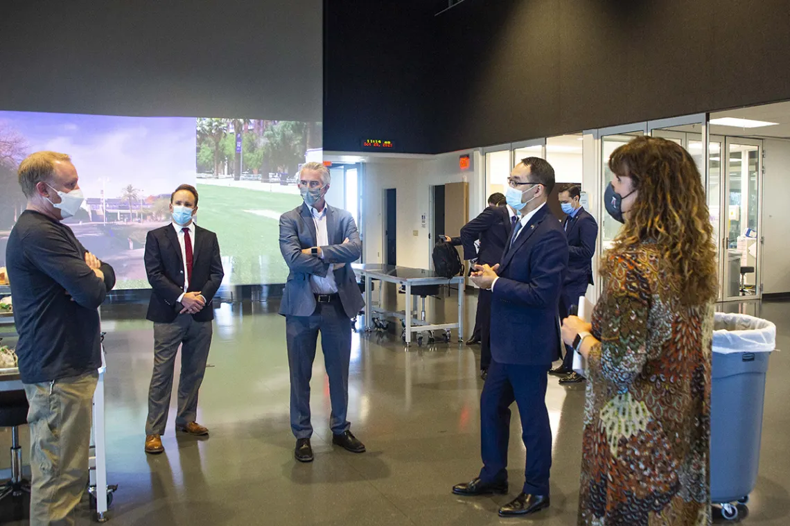 KZ Delegations tours Simulation floor of ASTEC (Arizona Simulation Technology and Education Center