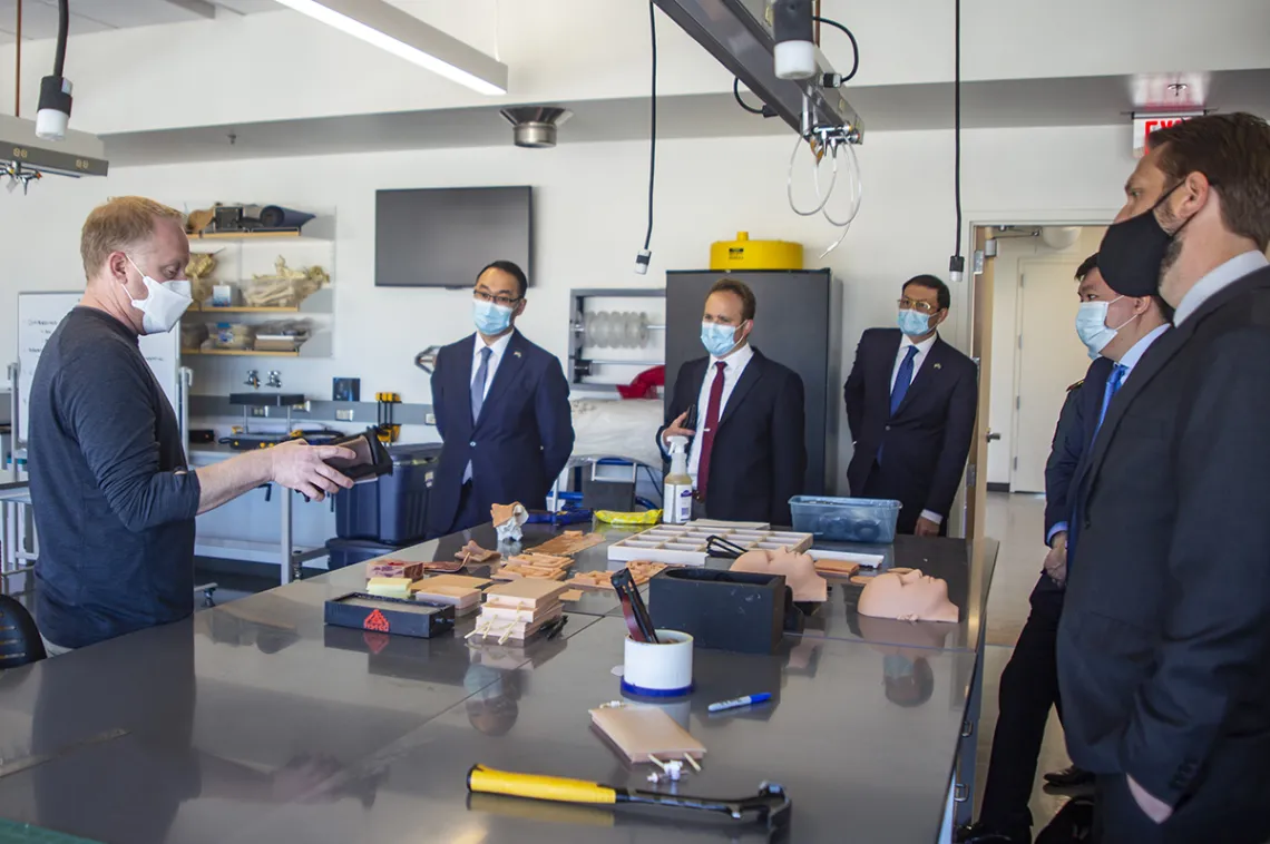 Touring the Arizona Simulation Technology and Education Center (ASTEC) in the College of Health Sciences