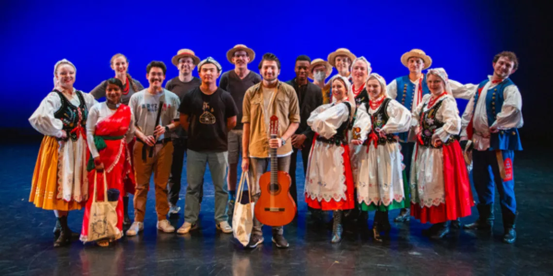 Participants of this year's International Talent Show on stage