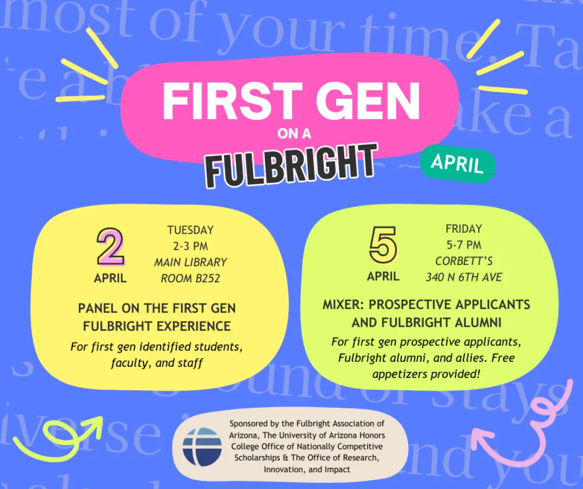 First Gen Fulbright Week Events Flyer