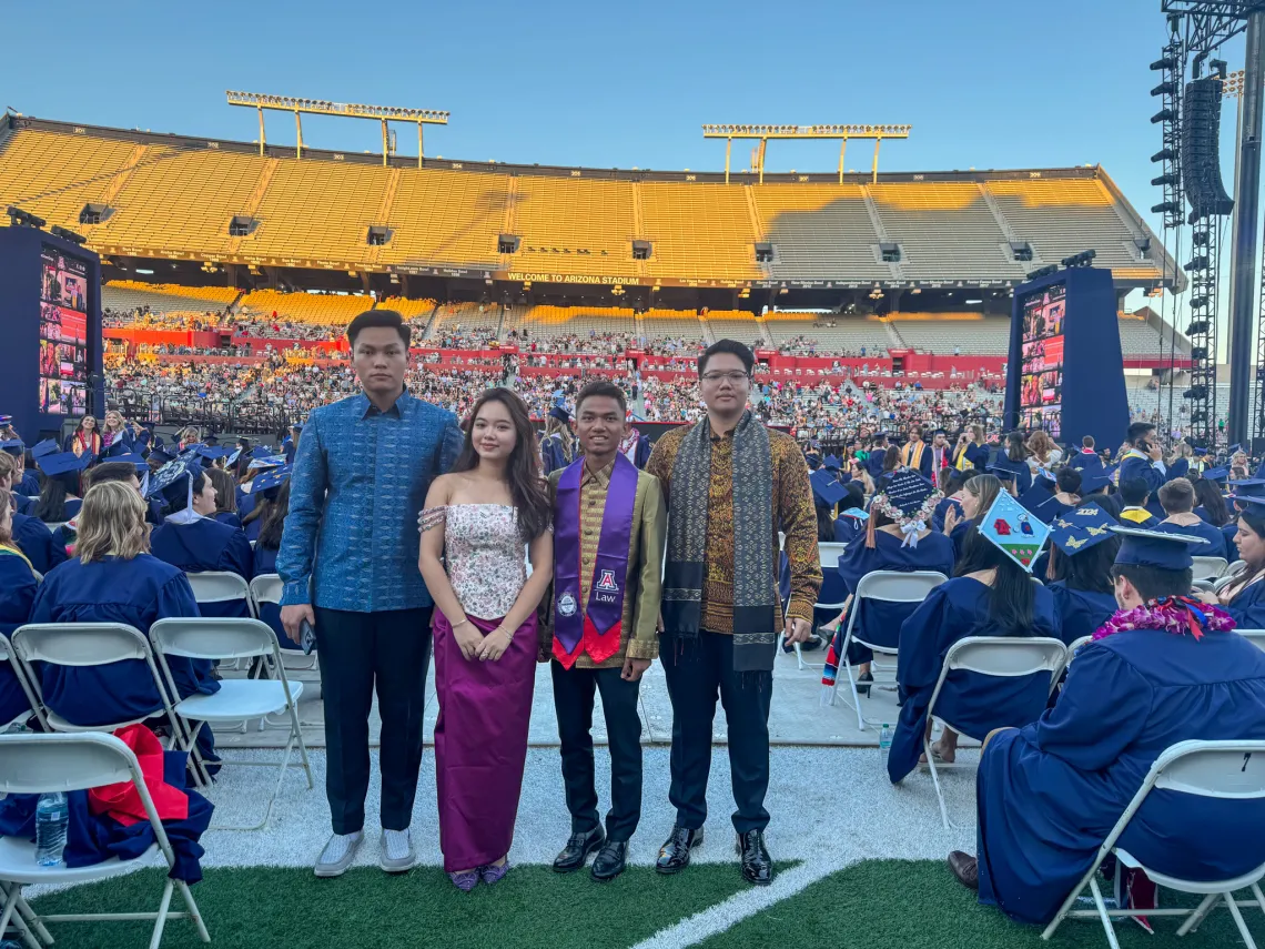 UA Phnom Penh students at the graduation ceremony in Tucson, AZ
