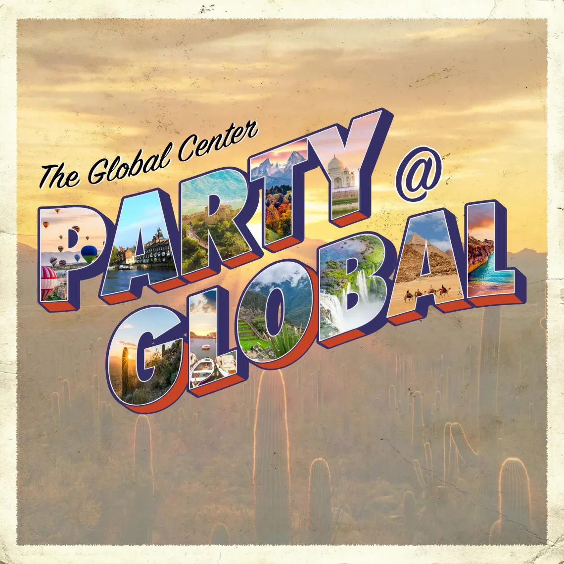 Text reads: the Global Center Party @ Global