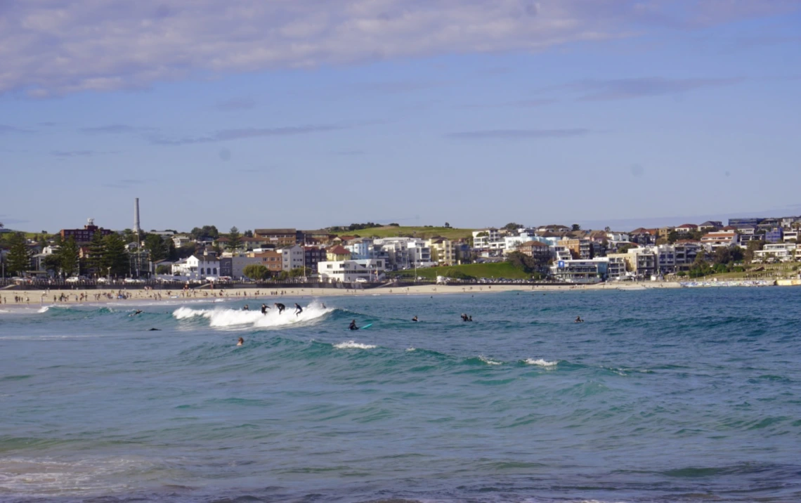 Surfers at Bondi Beach