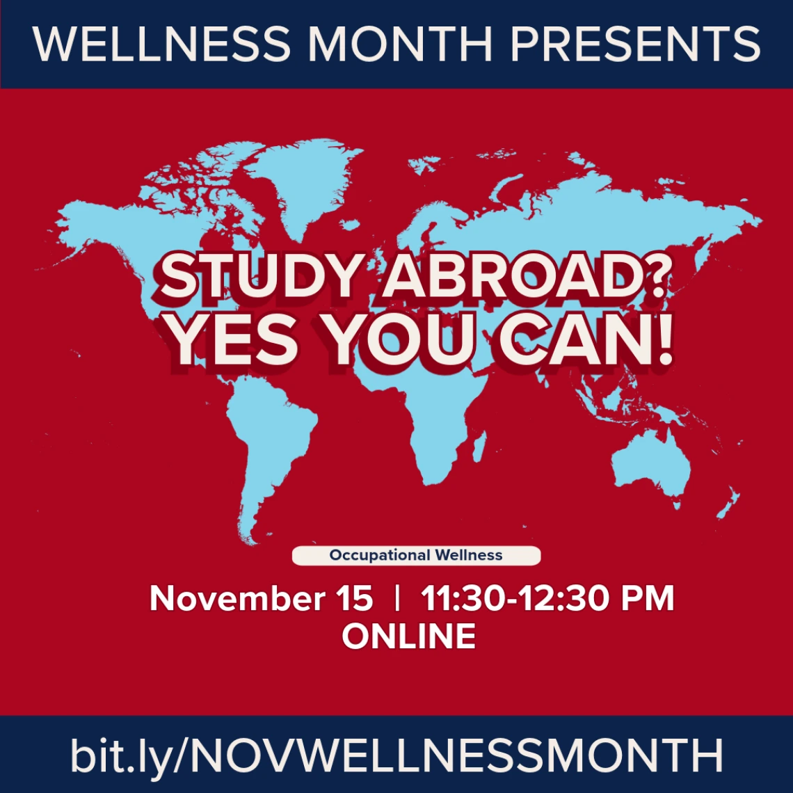 Study Abroad Wellness Month Event