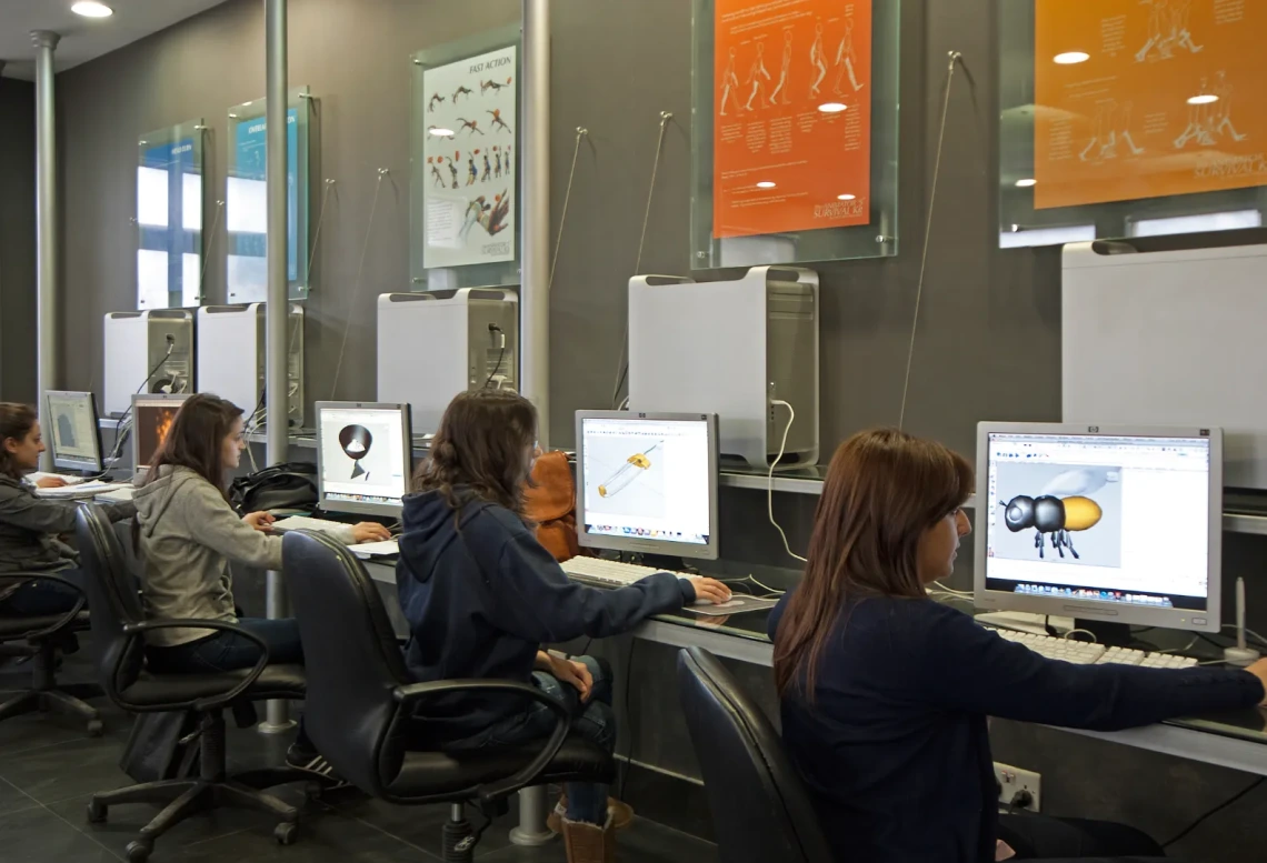 Students in computer lab