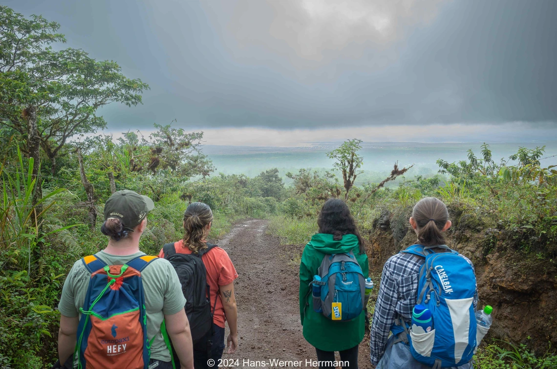 Students on field studies trip in the Galapogos Islands