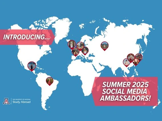 Map of Social Media Ambassador locations for Summer 2025