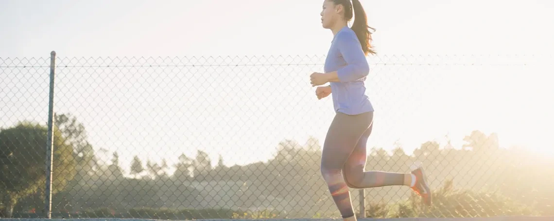 Woman jogging outside