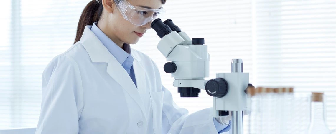 Student in a lab