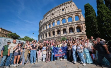 College of Information Science and other University of Arizona Summer 2024 study abroad students on a field trip to Rome.