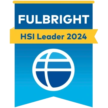 Fulbright badge reading HSI Leader 2024