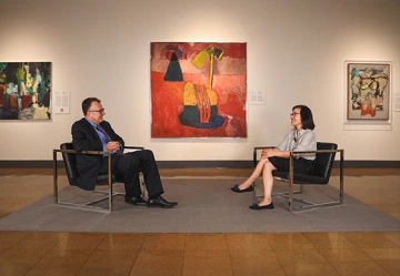 Dr. Alain-Philippe Durand and Dr. Jenny Lee at the University of Arizona Museum of Art