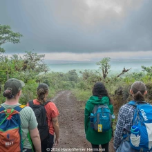Students on field studies trip in the Galapogos Islands