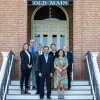 U of A and UNAM leaders stand in front of Old Main.