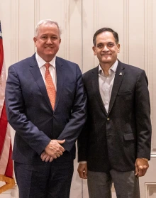 Rector and CEO of Universidad Peruana de Ciencias Aplicadas Dr. Edward Roekaert Embrechts and University of Arizona President Dr. Suresh Garimella