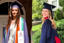 Study Abroad Student Workers Topacio and Taylor graduating in 2021