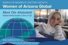 Women's History Month highlight - Ola Allababidi, International Student and Global Ambassador 
