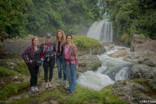 Study abroad students posting in Ecuador as part of the Rainforest Biodiversity in Ecuador program.