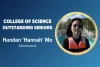 text reading: College of Science Outstanding Seniors - Handan 'Hannah' Mo