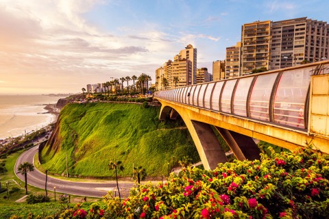 Villena bridge in Miraflores district in Lima, Peru