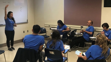 FLTAs put their learning into practice during micro-teaching sessions followed by peer feedback FLTAs put their learning into practice during micro-teaching sessions followed by peer feedback