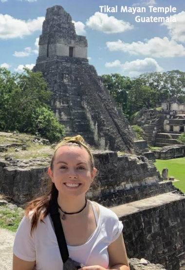 Aria Levin at Tikal Temple