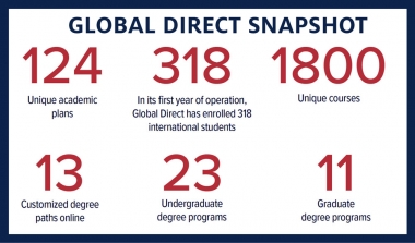 Facts and figures relating to 2020 Global Direct enrollment at UArizona