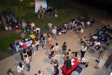 Party at Global Fall 2021 - overview of party from the balcony Party at Global Fall 2021 - overview of party from the balcony