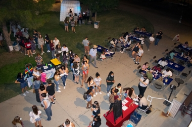 Party at Global Fall 2021 - overview of party from the balcony