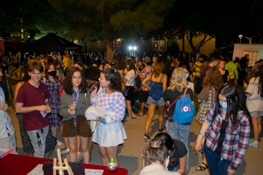 Party at Global Fall 2021 - Students in the main activity area