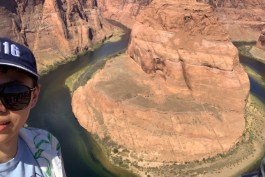 Dennis at the horseshoe bend of the Colorado River at the Grand Canyon in Arizona