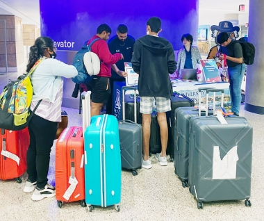 University of Arizona international student arrivals at Tucson Airport August 2022